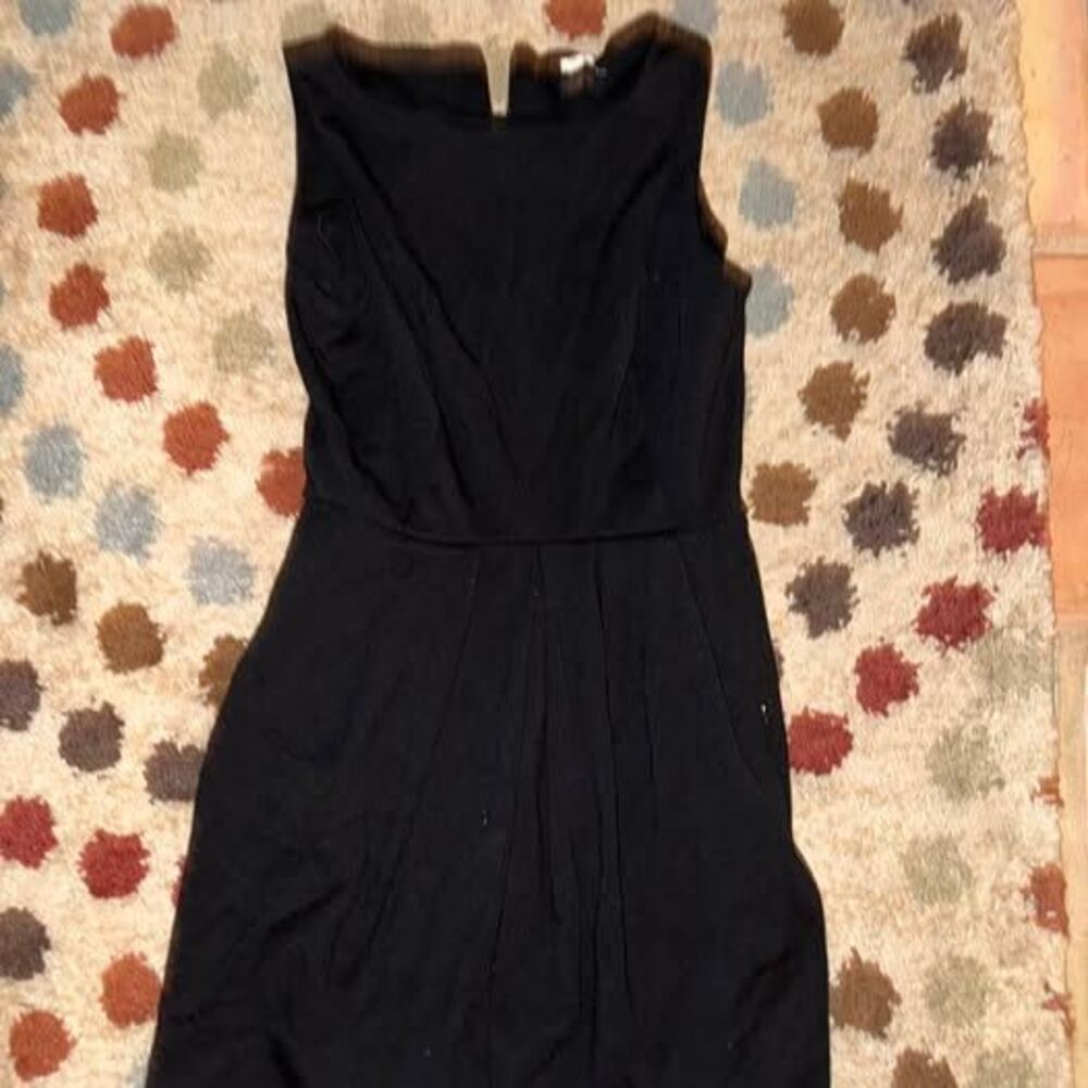 J. Crew fitted Black Sleeveless Fit and Flare Dress